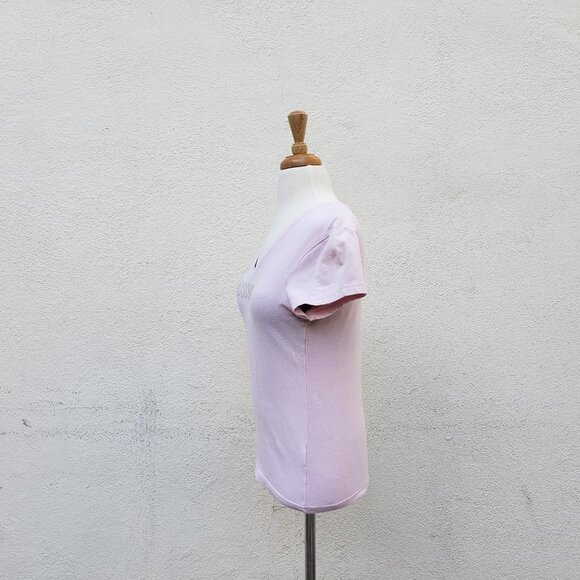 Vintage Y2K Moschino Baby Pink Gemstone Logo Tee - Picture 8 of 10